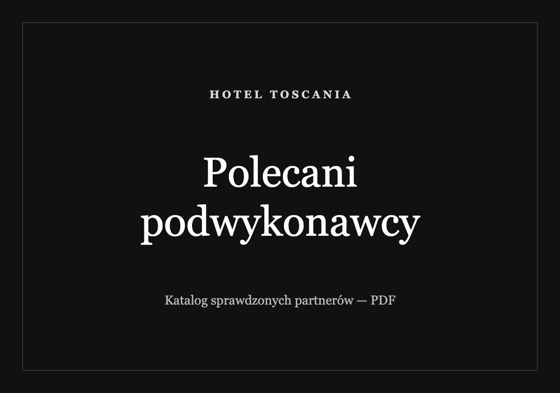 Katalog empfohlener Dienstleister - Hotel Toscania